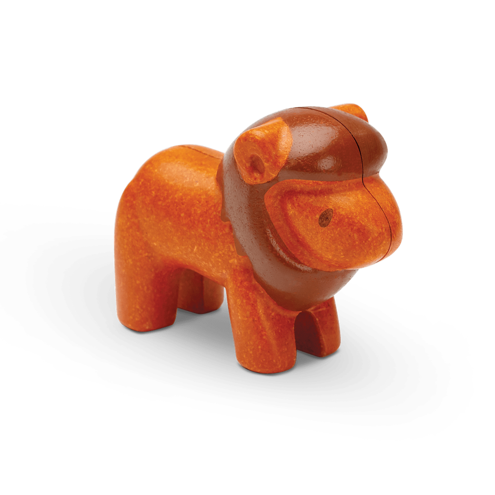 PlanToys orange Lion wooden toy