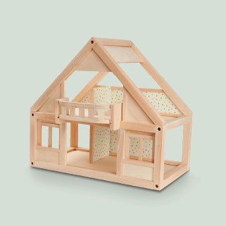 PlanToys Wooden Dollhouse with Furniture view 3