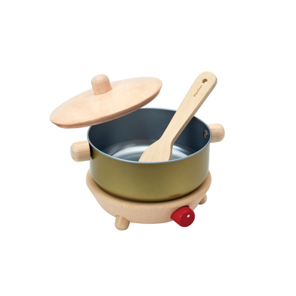 mixing pot toy Plan Toys Cookery Set