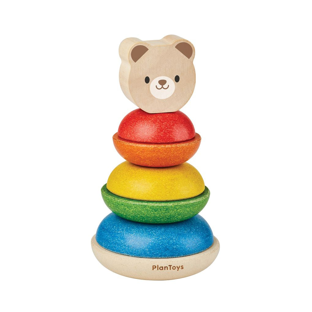 Tree Rings Bear Stacking Ring - Bear – PlanToys USA