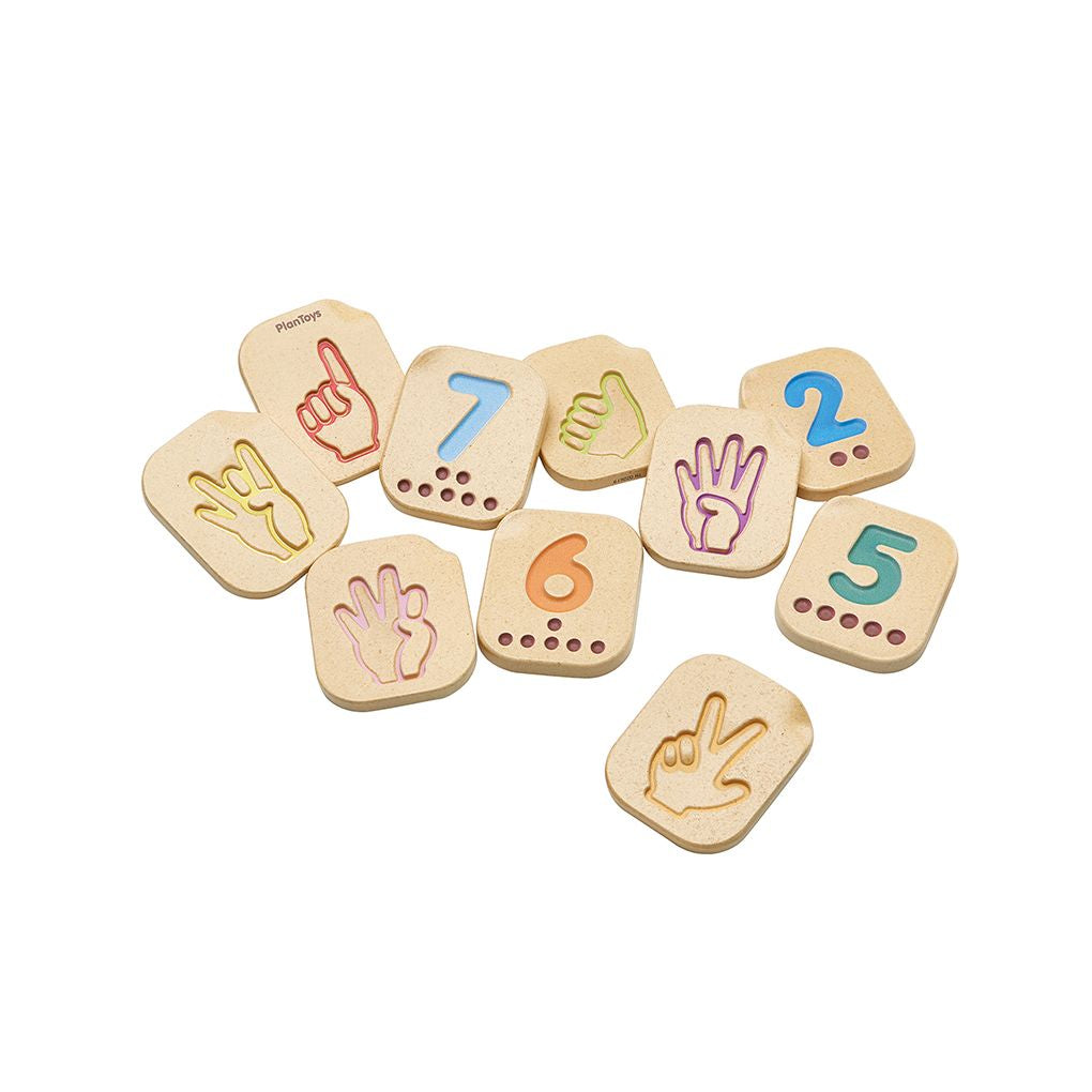5655 HAND SIGN NUMBERS 1-10 – Plan Toys México 5655 HAND SIGN NUMBERS 1-10 – Plan Toys México