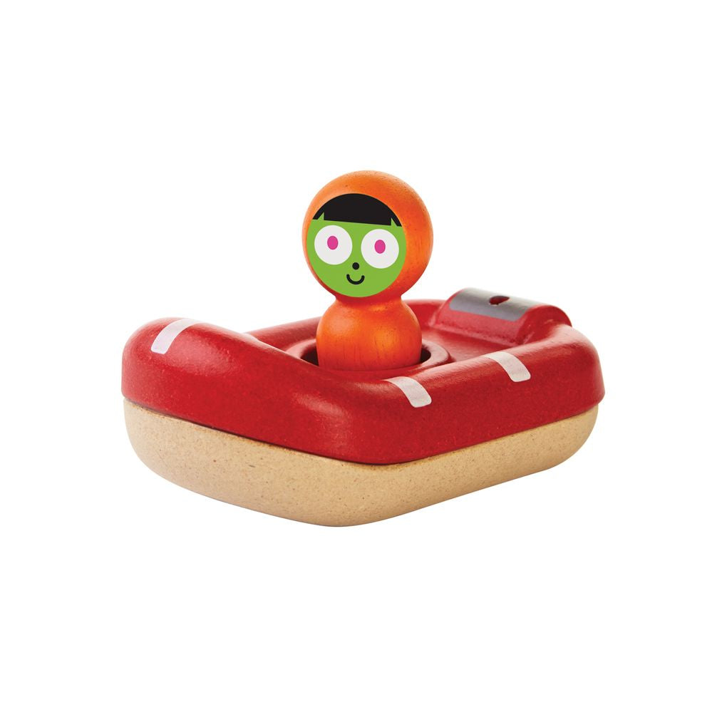 PlanToys Bathtub Explorers: Coast Guard Boat - PBS Kids Edition wooden toy