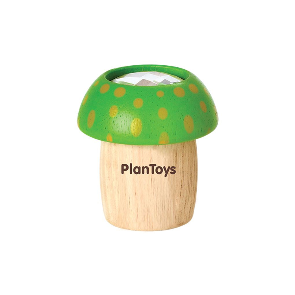 PlanToys green Mushroom Kaleidoscope wooden toy