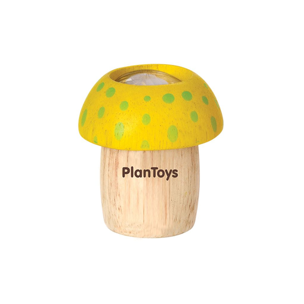 PlanToys yellow Mushroom Kaleidoscope wooden toy