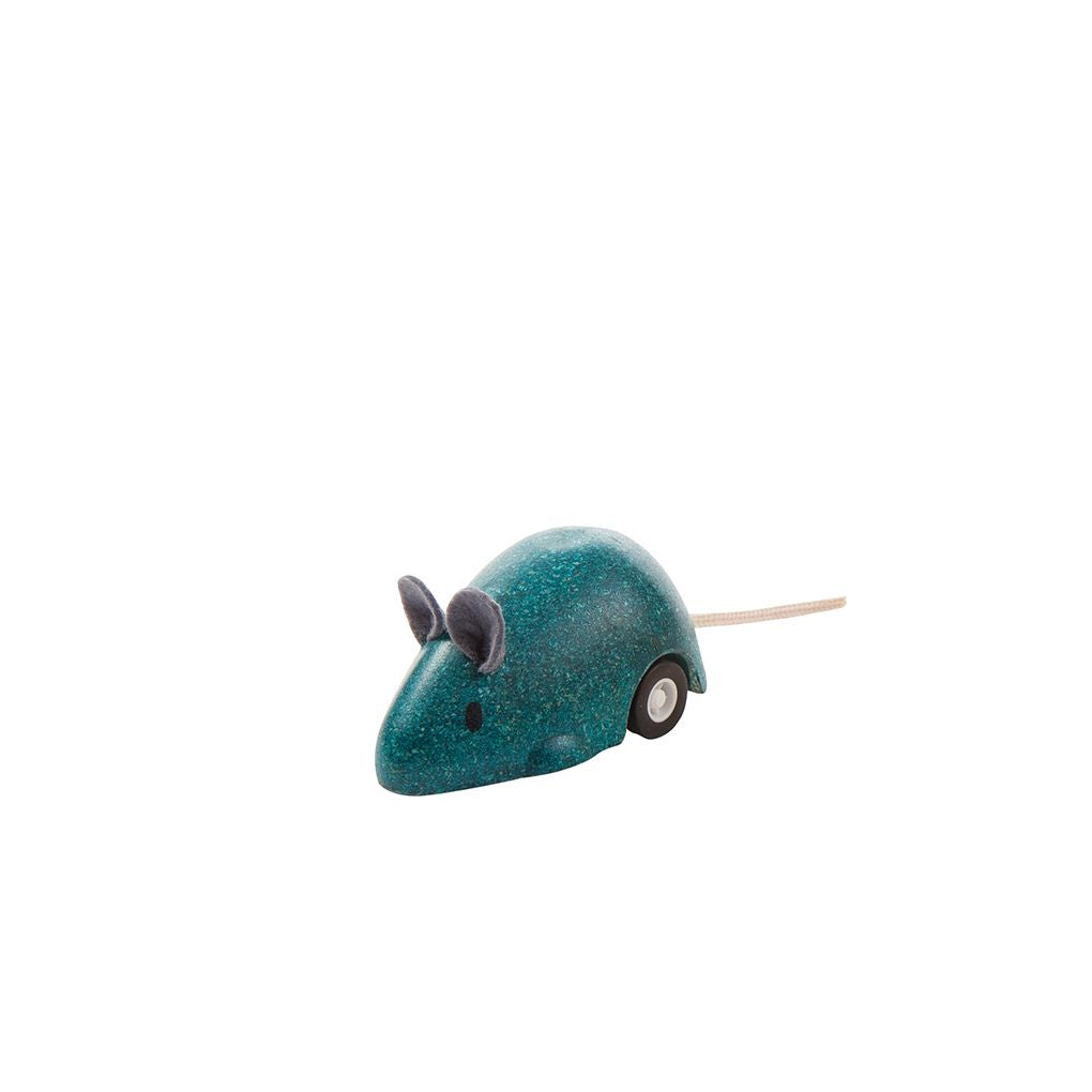 PlanToys blue Moving Mouse wooden toy