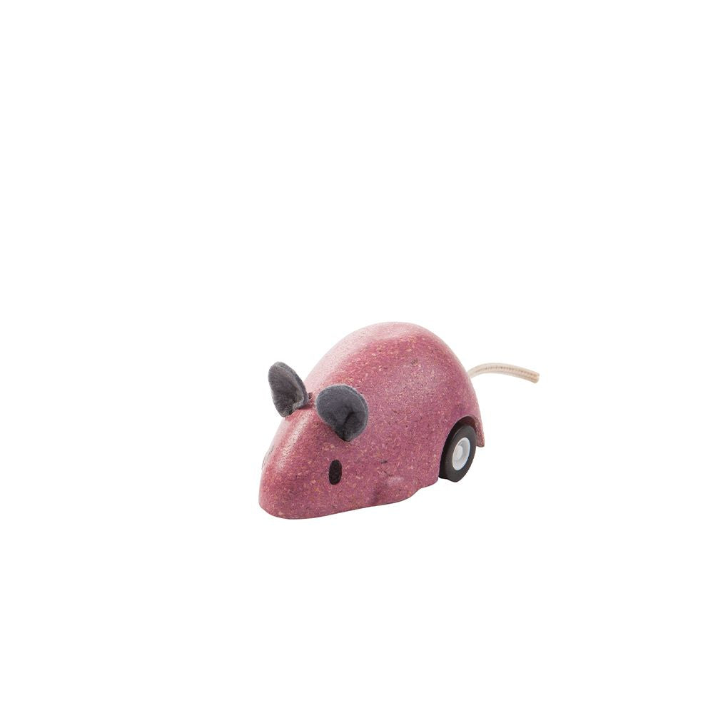 PlanToys pink Moving Mouse wooden toy