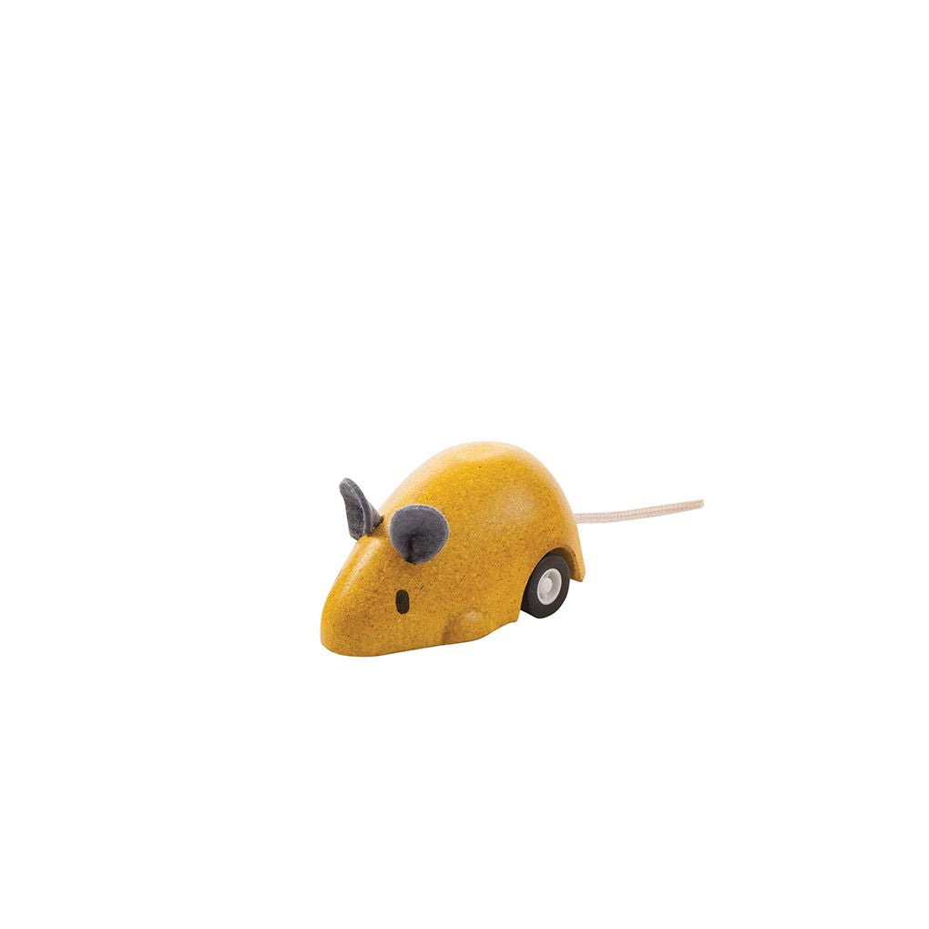 PlanToys yellow Moving Mouse wooden toy