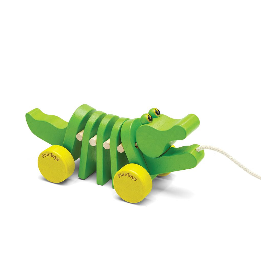 PlanToys green Dancing Alligator wooden toy