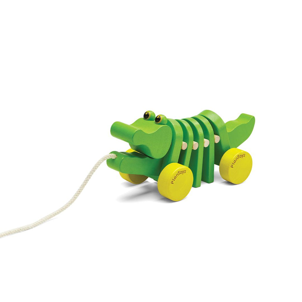 PlanToys green Dancing Alligator wooden toy