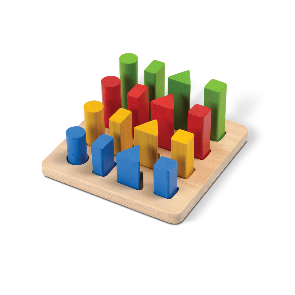 PlanToys Geometric Peg Board wooden toy