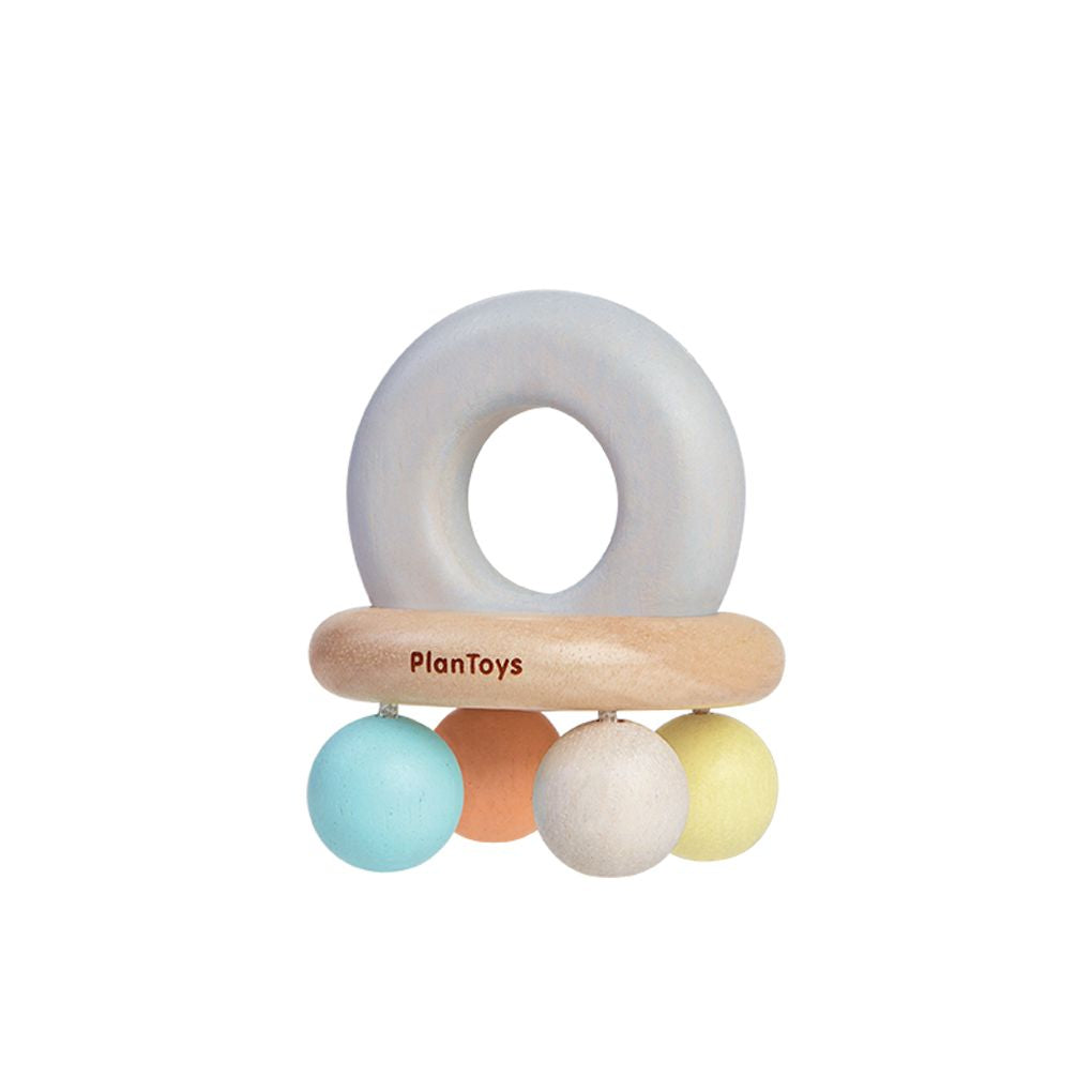 PlanToys pastel Bell Rattle wooden toy