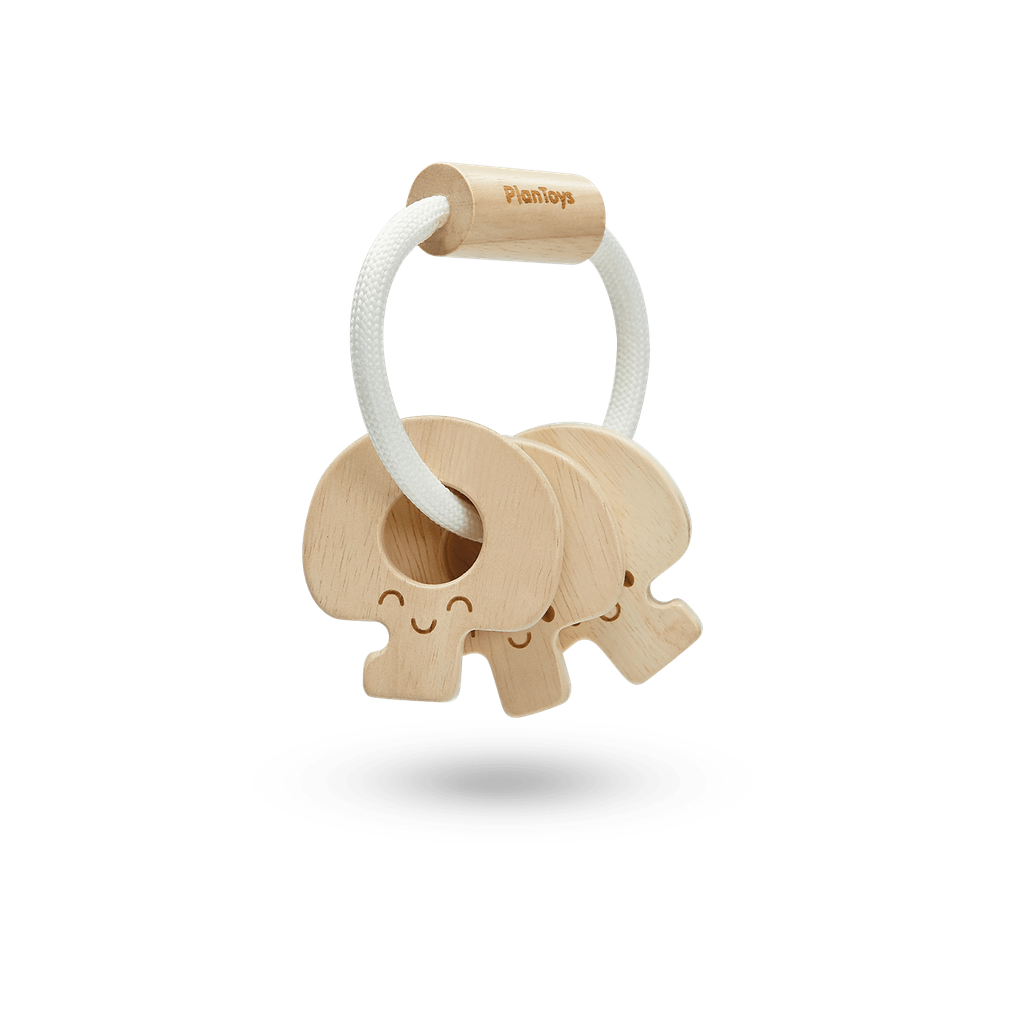 PlanToys natural Baby Key Rattle wooden toy