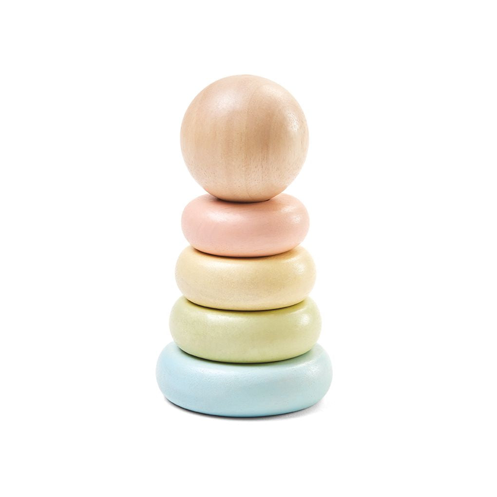 PlanToys pastel First Stacking Ring wooden toy