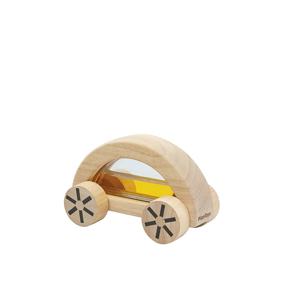 PlanToys yellow Wautomobile wooden toy
