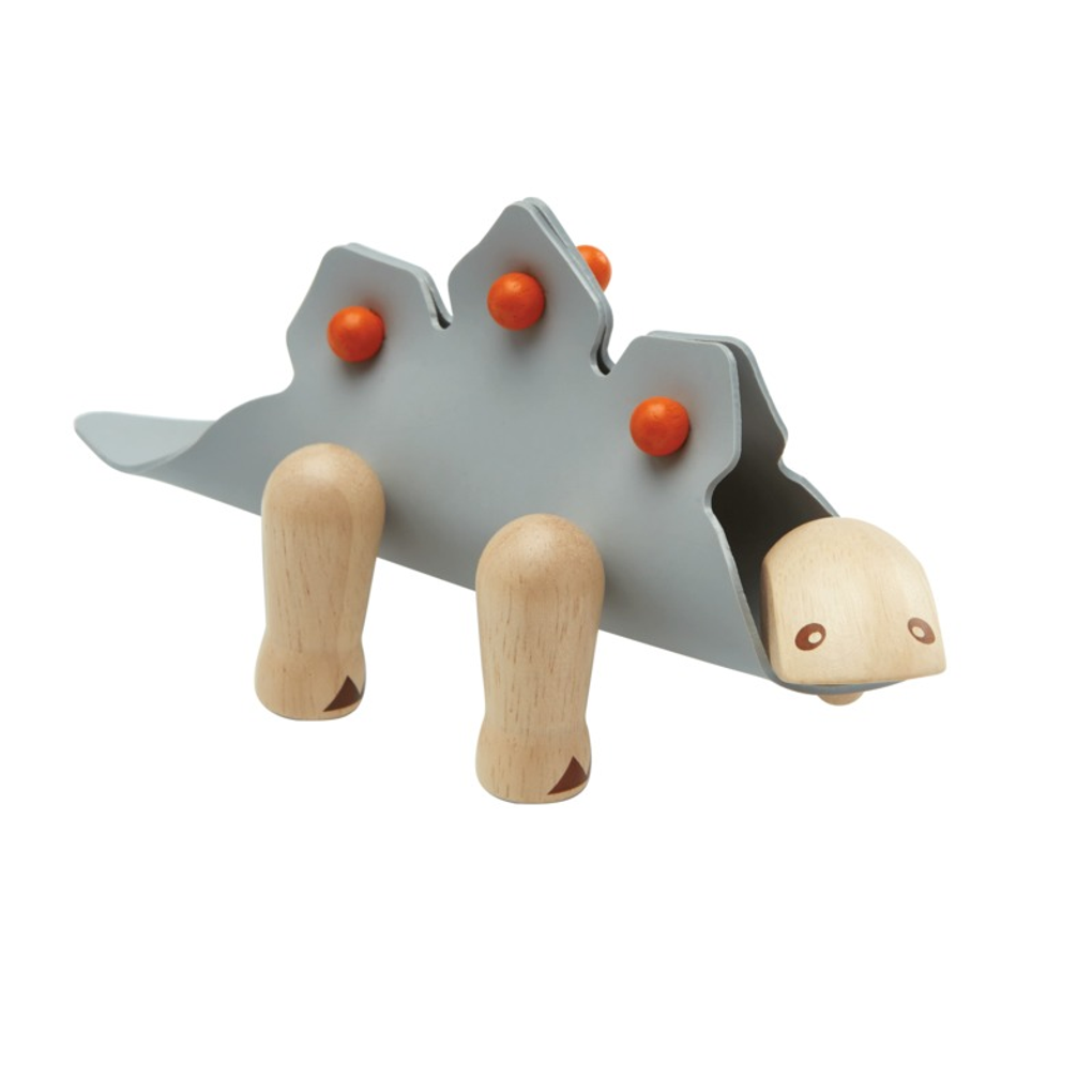 PlanToys gray DIY Stegosaurus wooden toy