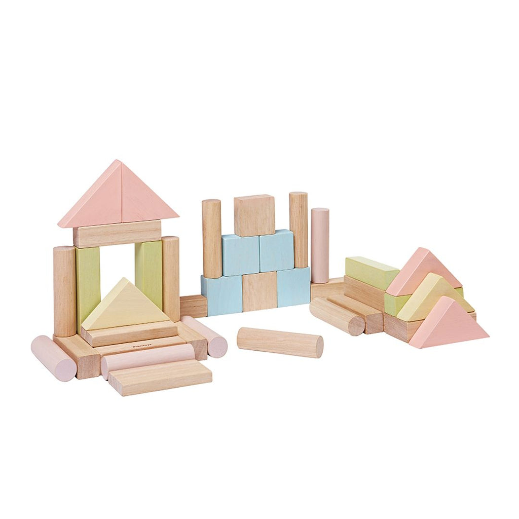 PlanToys pastel 40 Unit Blocks wooden toy