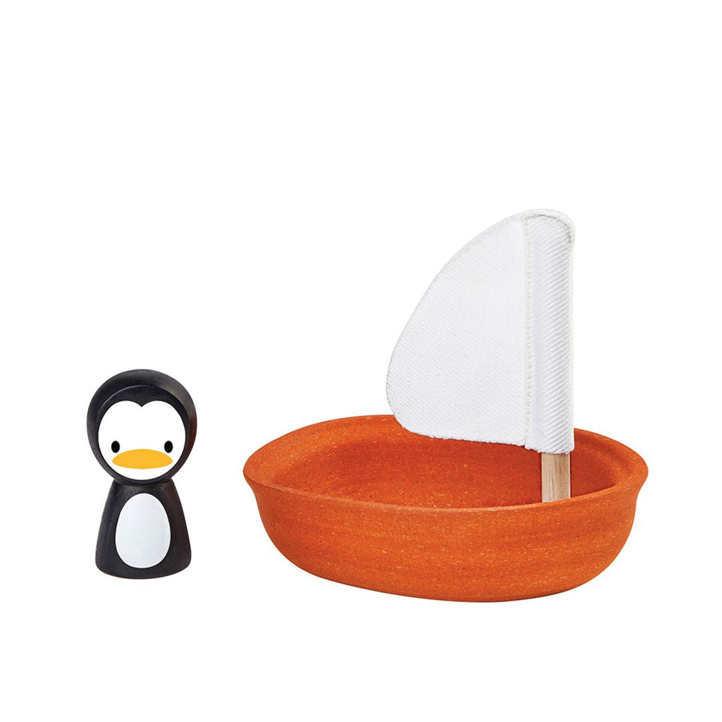 PlanToys Sailing Boat - Penguin wooden toy