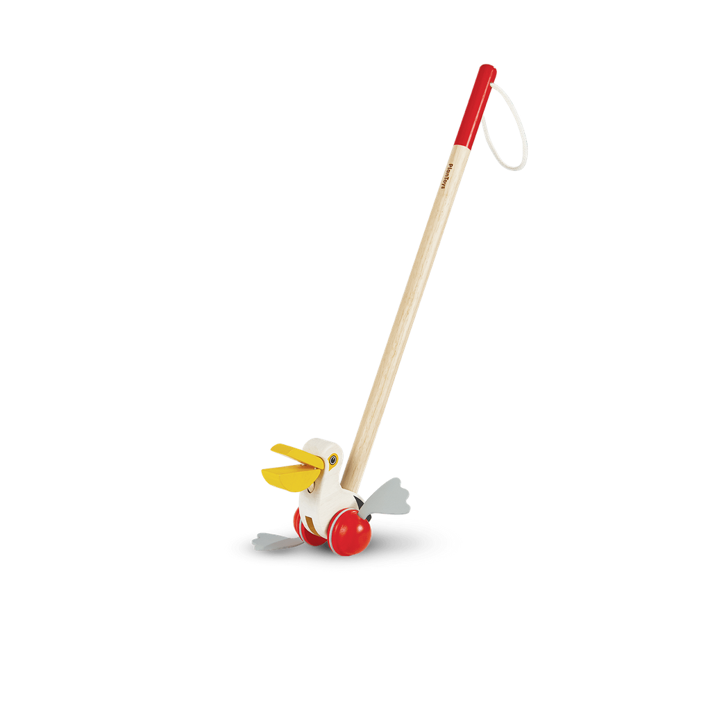 PlanToys Push Along Pelican wooden toy