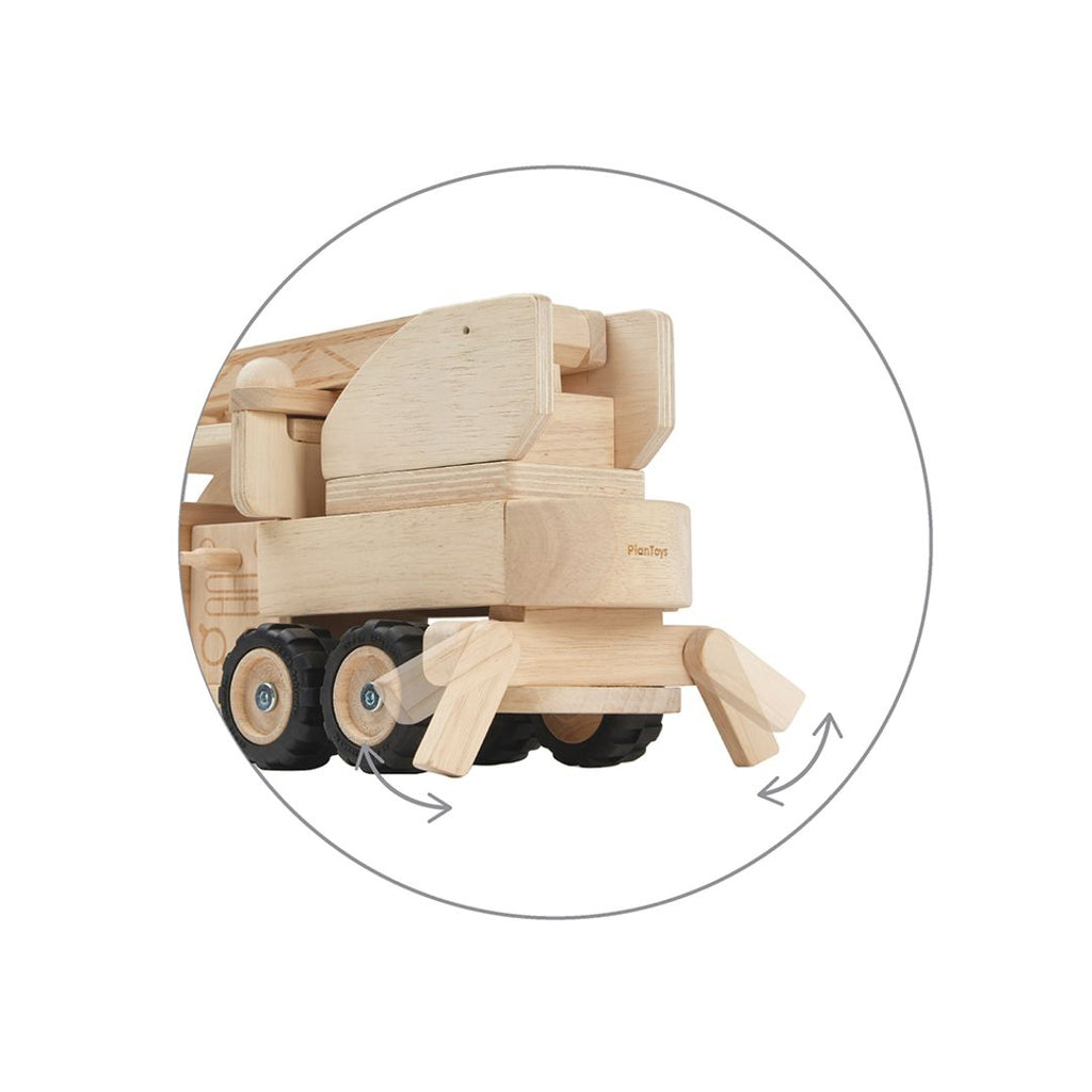 PlanToys natural Fire Truck wooden toy