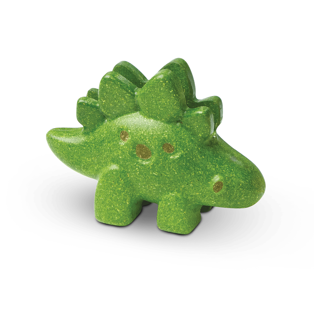 PlanToys green Stegosaurus wooden toy