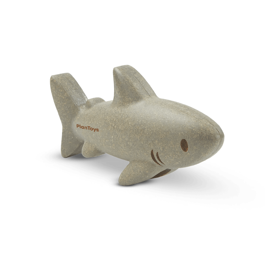 PlanToys gray Shark wooden toy