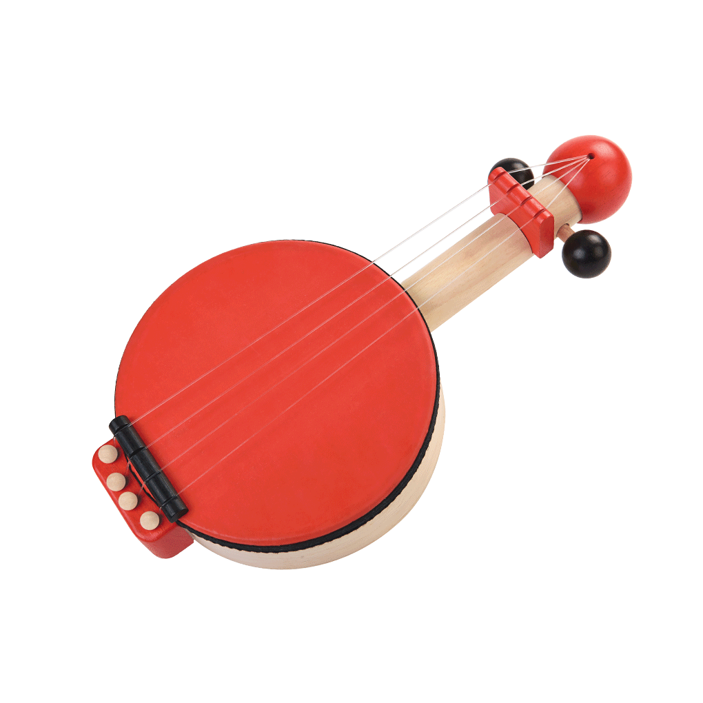 PlanToys red Banjo wooden toy
