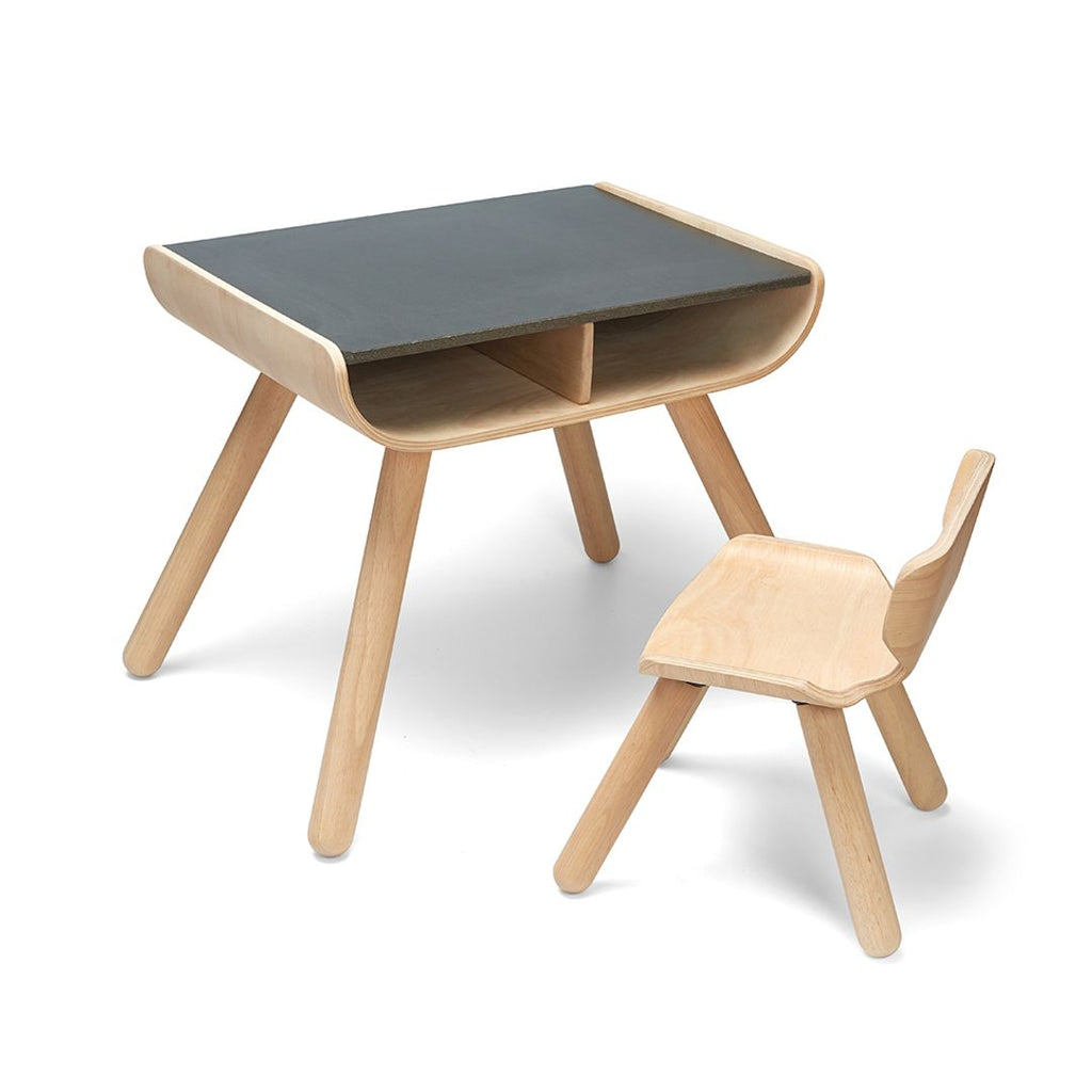 PlanToys black Table & Chair wooden material